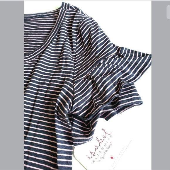 Ingrid & Isabel T Shirt Maternity Dress Striped M - Picture 3 of 5